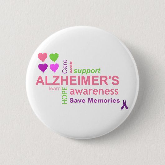 Alzheimer Disease Awareness Button (Voorkant)