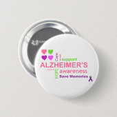 Alzheimer Disease Awareness Button (Voorkant /achterkant)
