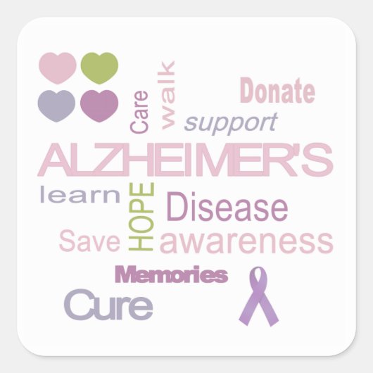 Alzheimer Disease Awareness Sticker (Voorkant)