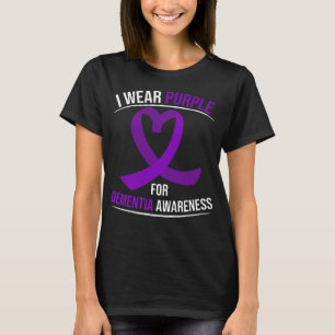 Alzheimer I draag paars voor dementie T-shirt