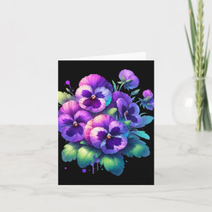 Alzheimer Paarse Bloemen Pansy Dementie Alzheimer& Kaart