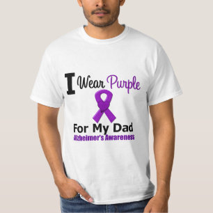 Alzheimer PAARSE RIBBON VOOR MIJN DAD T-shirt