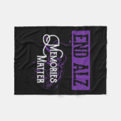 Alzheimer - Schattigee Heimer Awareness Graphic Fleece Deken (Voorkant (Horizontaal))