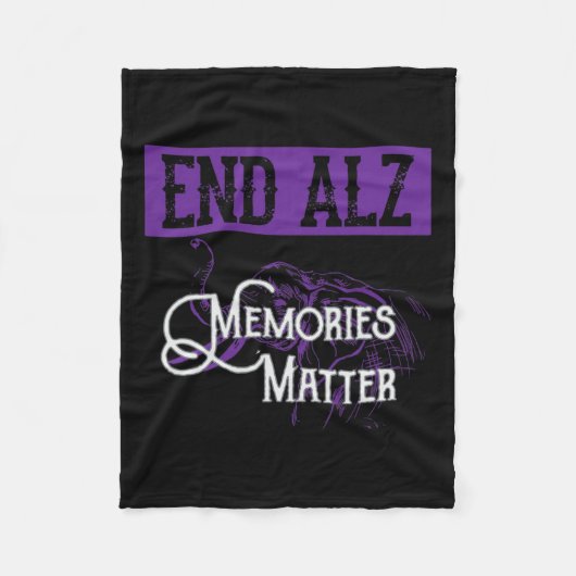 Alzheimer - Schattigee Heimer Awareness Graphic Fleece Deken (Voorkant)