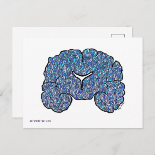 Alzheimer's Awareness Briefkaart - Blue (Voorkant / Achterkant)