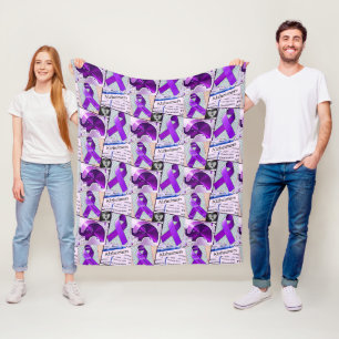 Alzheimer's Awareness Collage Fleece Deken