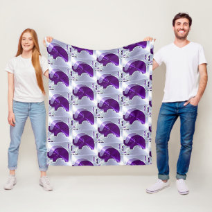 Alzheimer's Awareness Elephants Fleece Deken