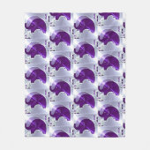 Alzheimer's Awareness Elephants Fleece Deken (Voorkant)