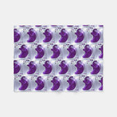 Alzheimer's Awareness Elephants Fleece Deken (Voorkant (Horizontaal))