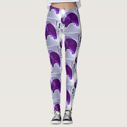 Alzheimer's Awareness Elephants Leggings (Voorkant)