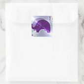 Alzheimer's Awareness Elephants Vierkante Sticker (Tas)