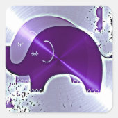Alzheimer's Awareness Elephants Vierkante Sticker (Voorkant)