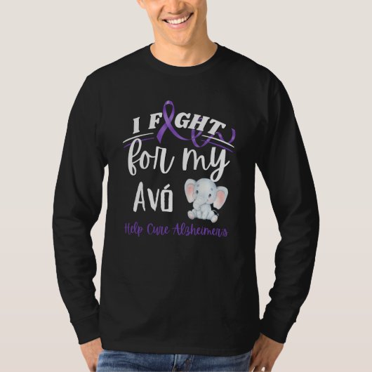 Alzheimer's Awareness I Fight For Avo Alzheimer's T-shirt (Voorkant)