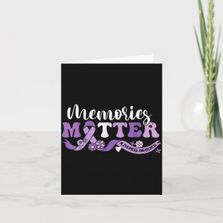 Alzheimer's awareness memories we wear purple end  kaart