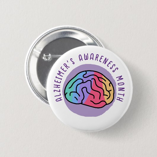 Alzheimer's Awareness Month Ronde Button 5,7 Cm (Voorkant /achterkant)