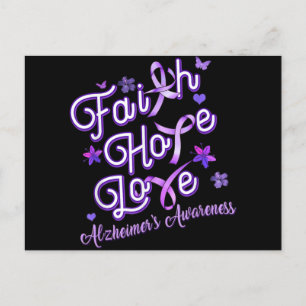 Alzheimer's Awareness Paarse Ribbon Products Faith Feestdagenkaart