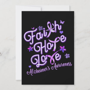 Alzheimer's Awareness Paarse Ribbon Products Faith Kaart