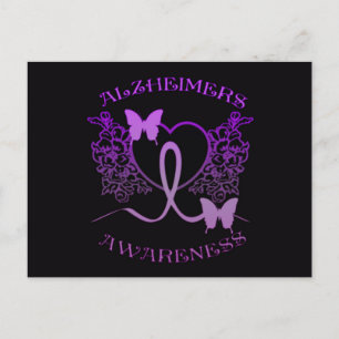 Alzheimers Awareness Paarse Vlinders Briefkaart 2