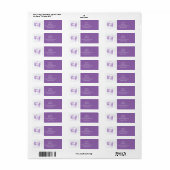 Alzheimers Awareness Paarse Vlinders Labels (Full Sheet)