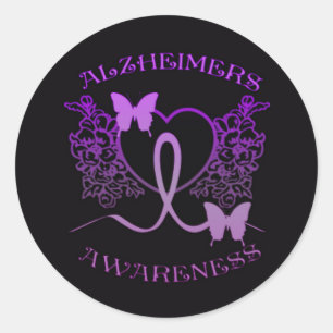 Alzheimers Awareness Paarse Vlinders Stickers 2