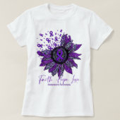 Alzheimer's Awareness Sunflower Faith Ho T-shirt (Design voorkant)