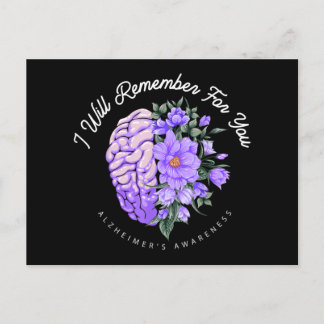 Alzheimer's Bewustheid die ik voor jullie zal onth Feestdagenkaart