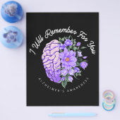 Alzheimer's Bewustheid die ik voor jullie zal onth Flyer (Enkel)