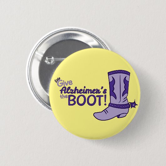 Alzheimer's Boot Button (Voorkant /achterkant)