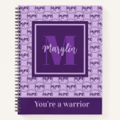 ALZHEIMERS CONNAISSANCE CARNET MONOGRAMME PURPLE (Devant)
