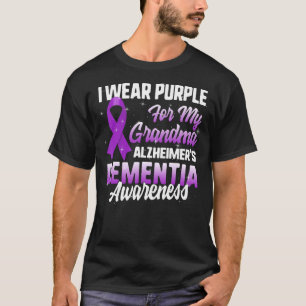 Alzheimer's dementie Bewustheid Ik Draag Paars voo T-shirt