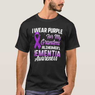 Alzheimer's dementie Bewustheid Ik Draag Paars voo T-shirt