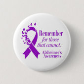 Alzheimer's Disease Awareness Purple Ribbon Ronde Button 5,7 Cm (Voorkant)