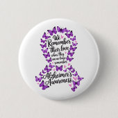 Alzheimer's Disease Awareness Purple Ribbon Ronde Button 5,7 Cm (Voorkant)