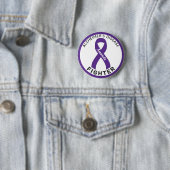 Alzheimer's Disease Fighter Ribbon White Button (In situ)