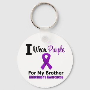 Alzheimer's Disease Paars Ribbon voor mijn broer Sleutelhanger
