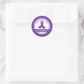 Alzheimer's Hope Fight Cure-lint Ronde Sticker (Tas)