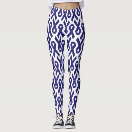 Alzheimer's Paarse Ribbon Leggings (Voorkant)