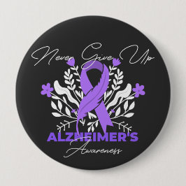 Alzheimer's Ribbon Fight Dementia Awareness Ronde Button 4,0 Cm