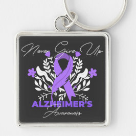 Alzheimer's Ribbon Fight Dementia Awareness Sleutelhanger