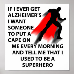 Alzheimer's superheld Funny Poster