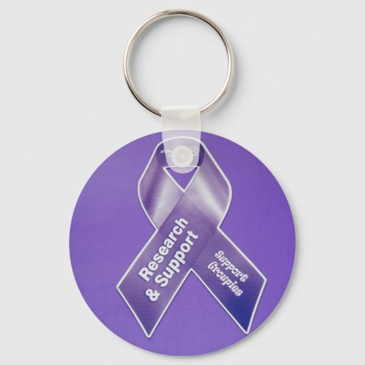 Alzheimer's Support Groupie Ribbon Sleutelhanger (Voorkant)