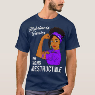 Alzheimers Warrior Onverwoestbare Alzheimers Aware T-shirt