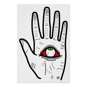 Alziend Oog Hand Perfect Poster