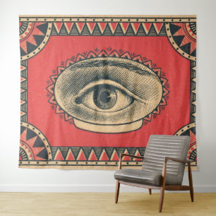 alziend oog van wijsheid wandkleed