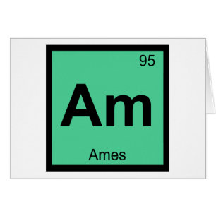 Am - Ames Iowa Chimie Symbole du tableau périodiqu