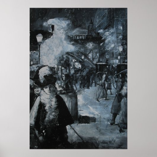 Am Bahnhof Friedrichstraße Poster (Voorkant)