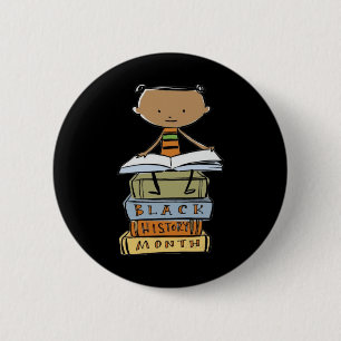 AM Black Geschiedenis Afro-Amerikaanse Black Pride Ronde Button 5,7 Cm