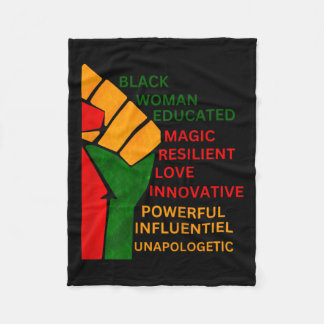 Am Black Woman Unapologetisch Black History Mont Fleece Deken
