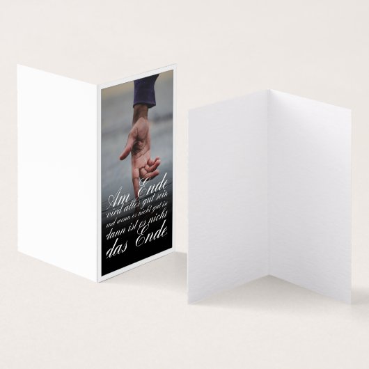 Am Ende wird alles gut sein Kaart (Binnen en buitenkant)