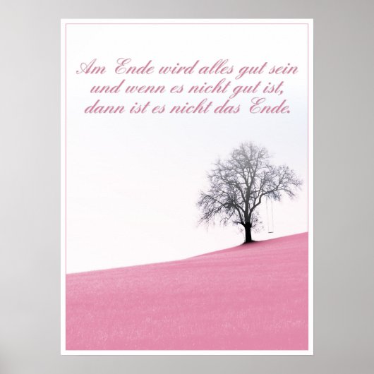 Am Ende wird alles gut sein Poster (Voorkant)